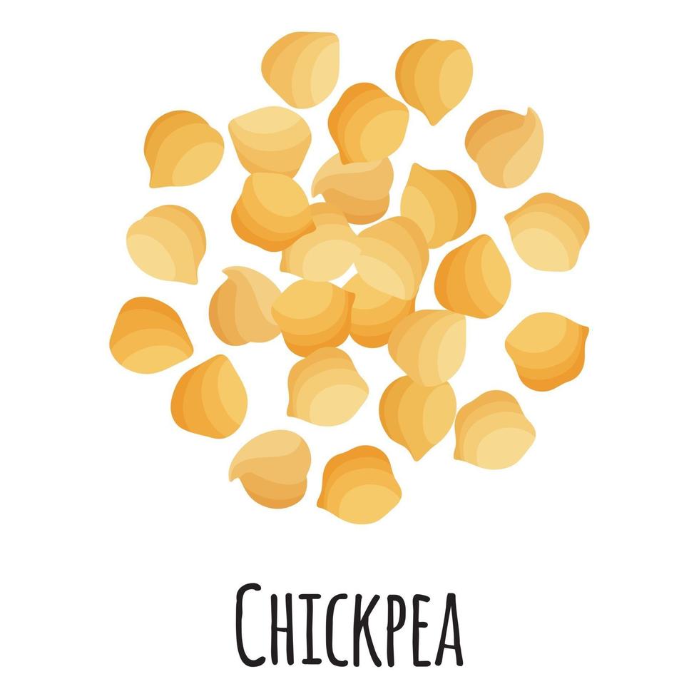 Chickpea for template farmer market design, label and packing. vector