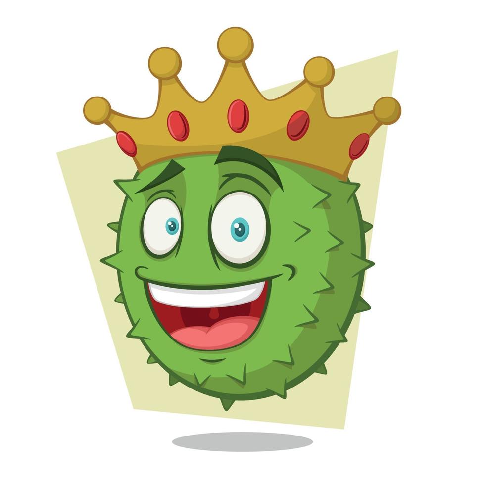 personaje de dibujos animados del rey durian vector