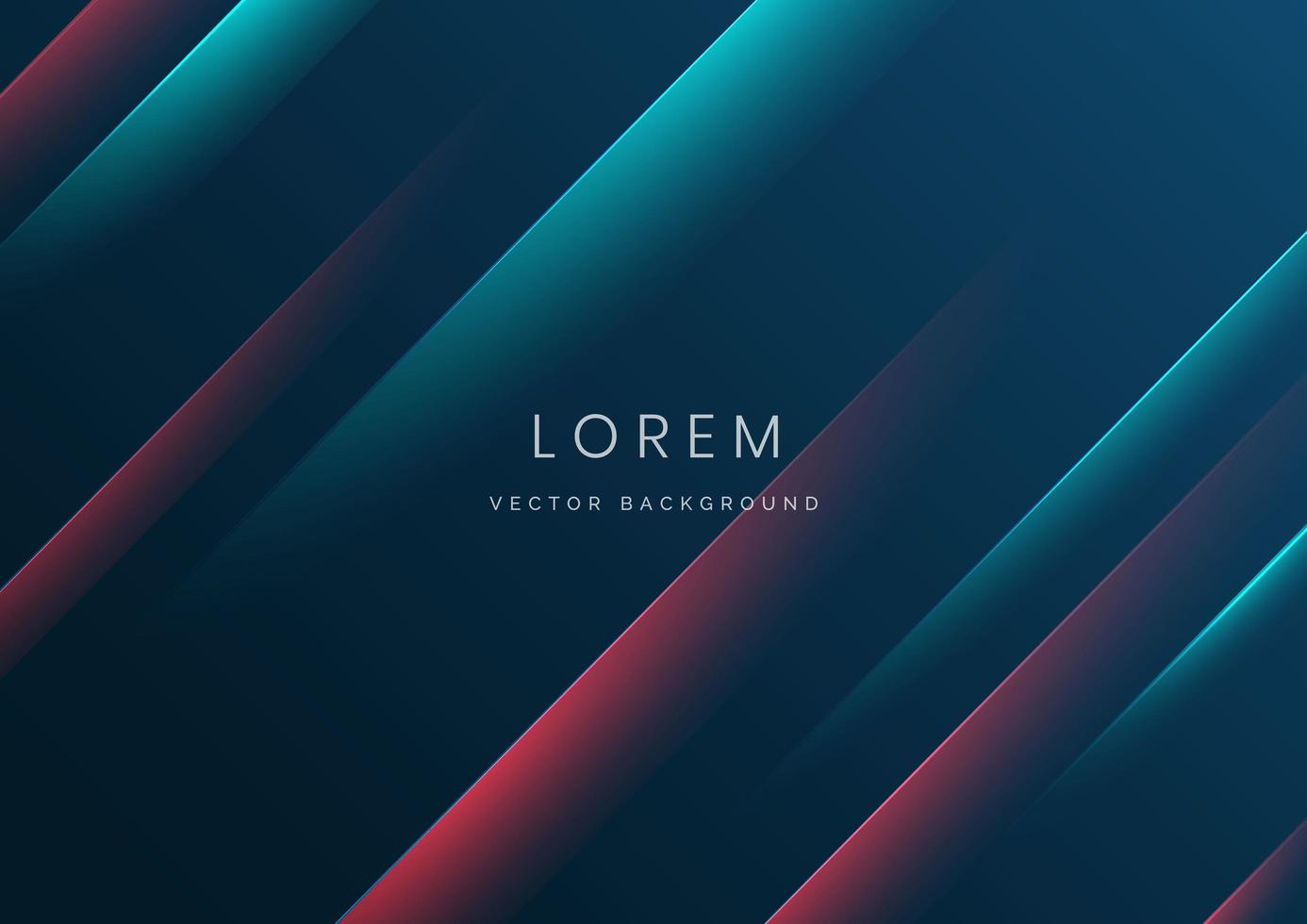 Technology futuristic background red and blue striped lines. vector