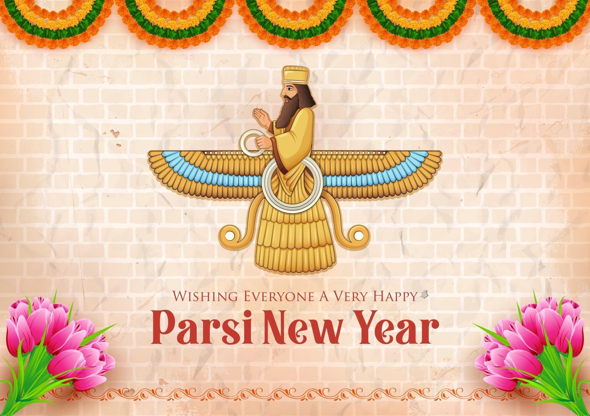 Happy Jamshedi Navroz festival background of Parsi 3212300 Vector Art