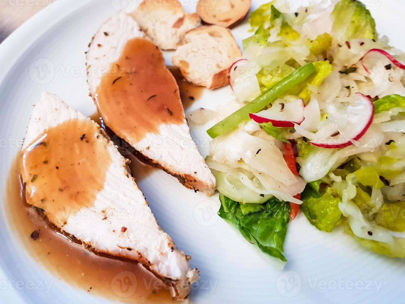 Roast turkey with pepper mustard crust photo