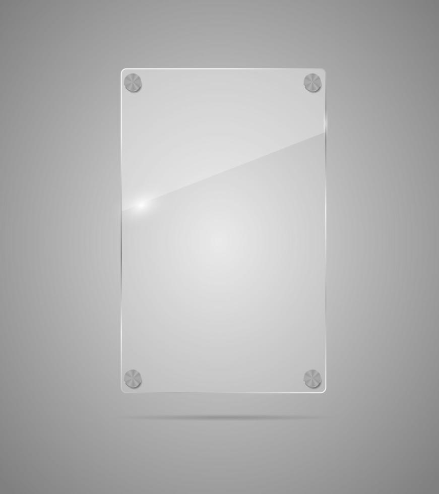 Realistic Glass Frames. Vector Illustration