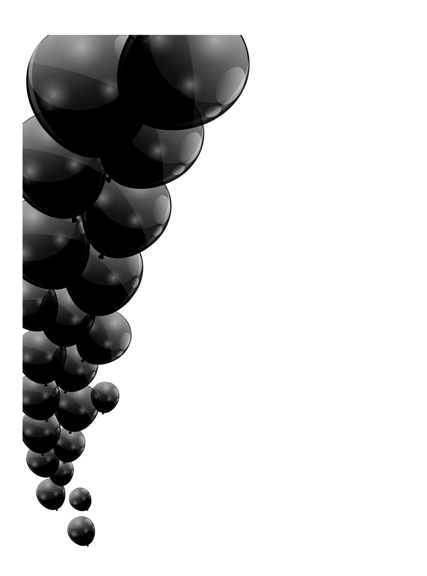Black glossy balloons background vector illustration 3212466 Vector Art
