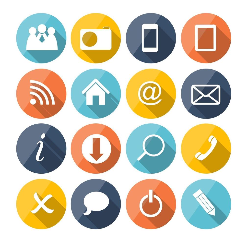 Vector Flat Icon Set for Web