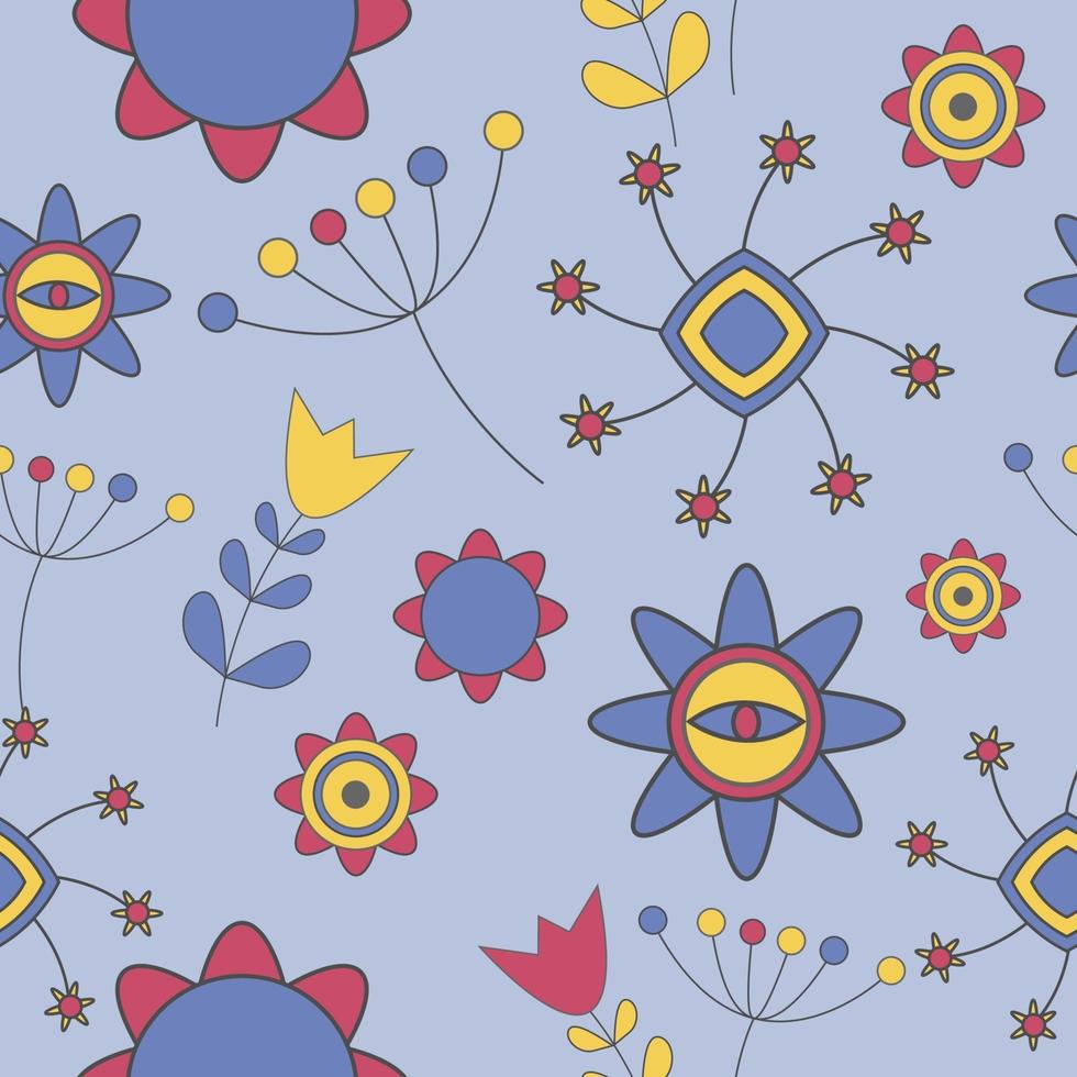 Abstract Cute Background  Flower Seamless Pattern vector