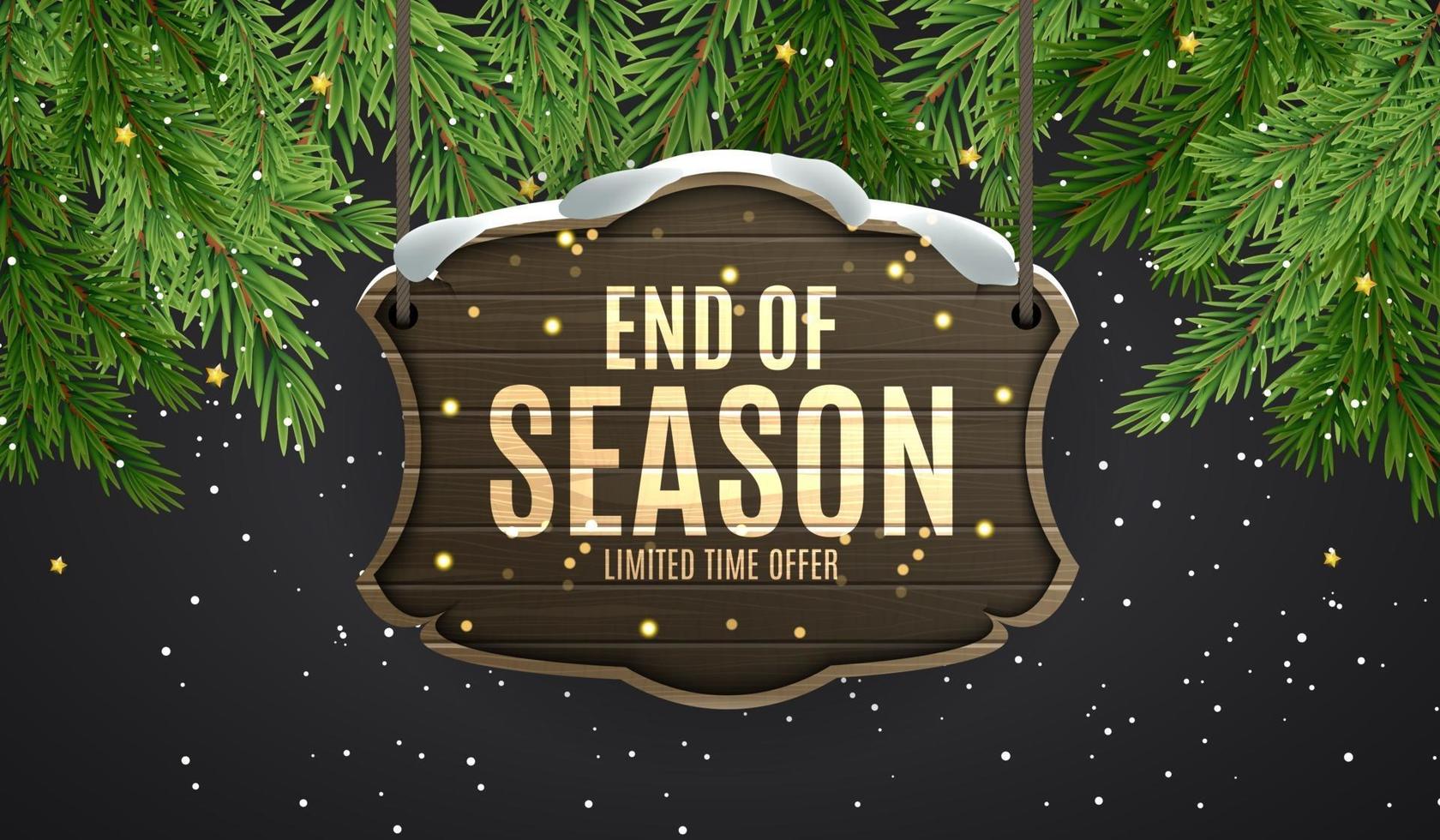 Winter End of Season Sale Background Design. vector