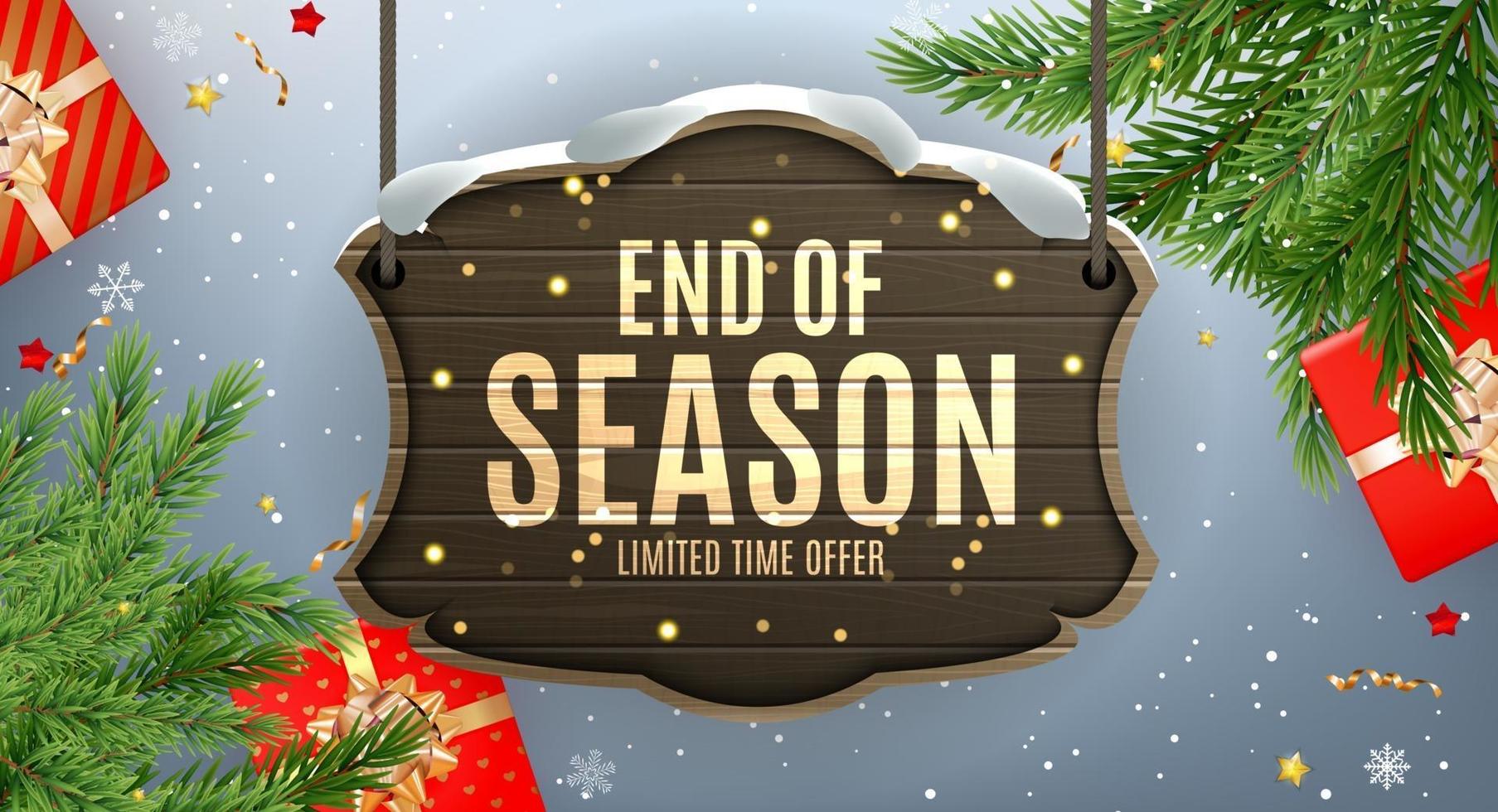 Winter End of Season Sale Background Design. vector