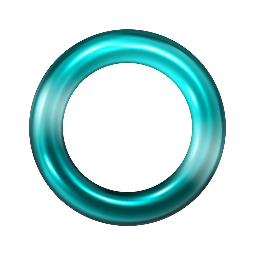 Realistic 3d render metallic color gradient geometric shapes objects vector