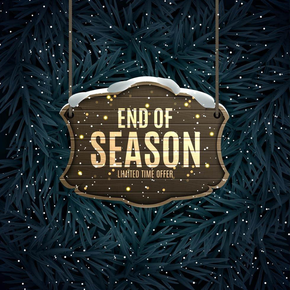 Winter End of Season Sale Background Design. vector