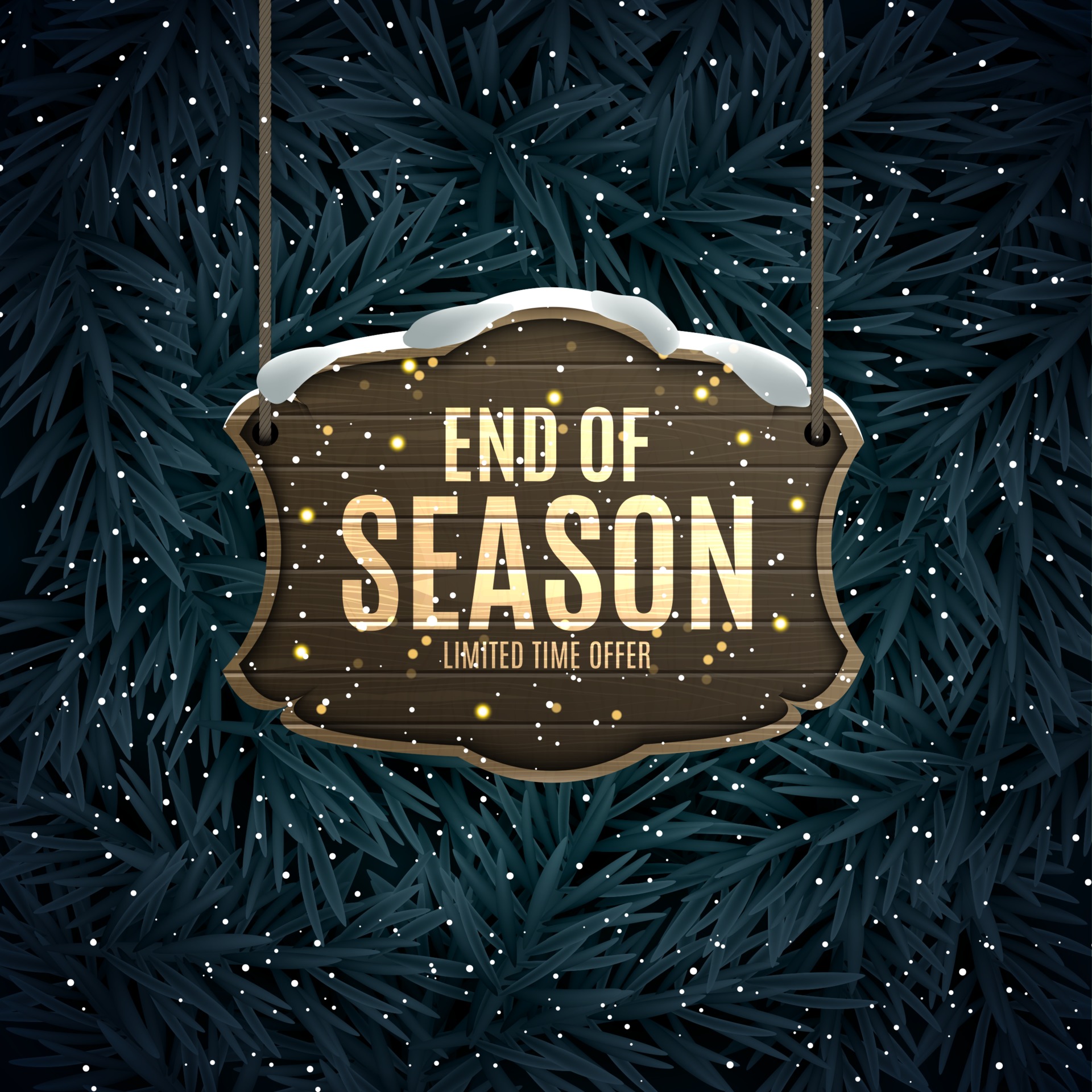 Winter End of Season Sale Background Design. 3212660 Vector Art at