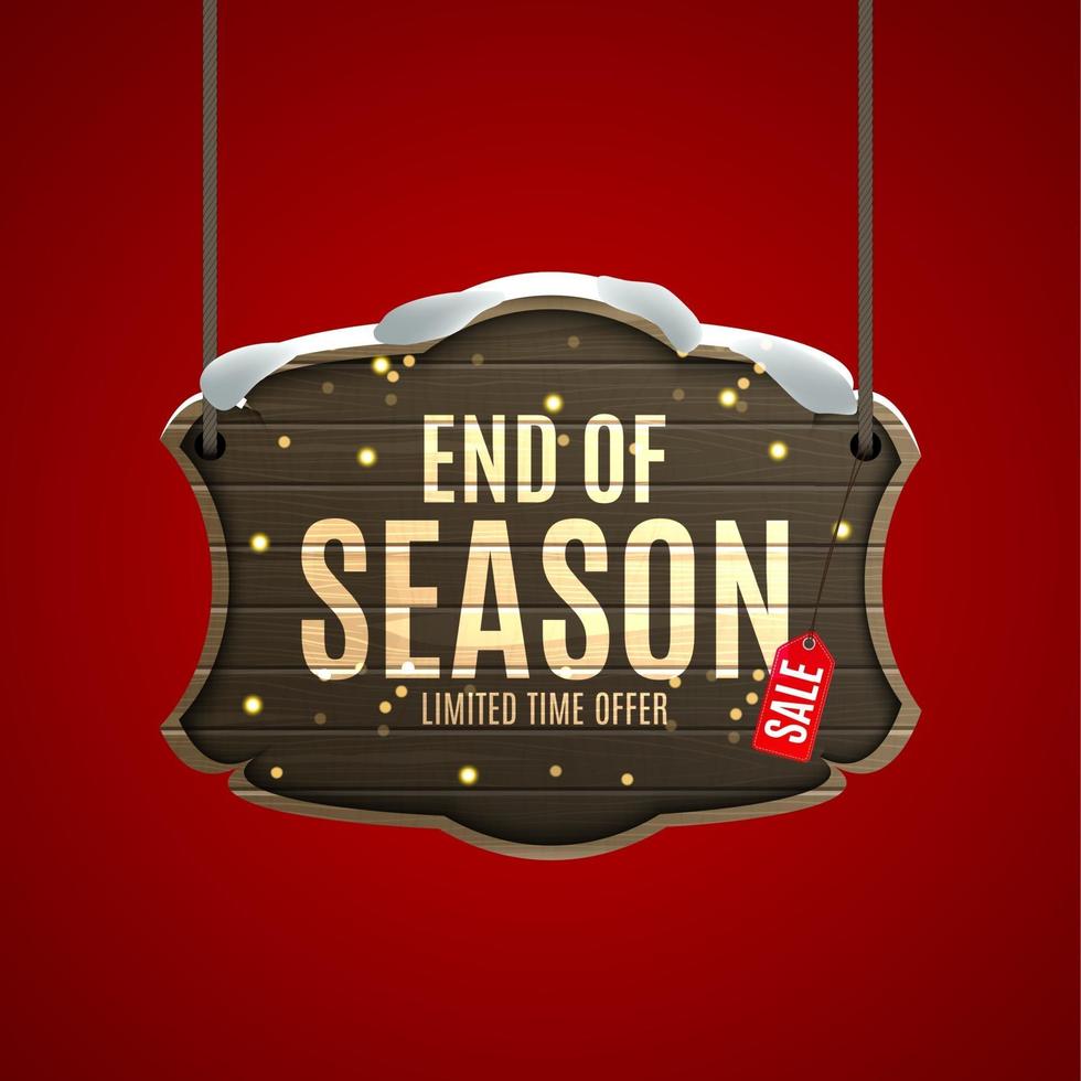 End of Winter Sale Background, Discount Coupon Template. vector