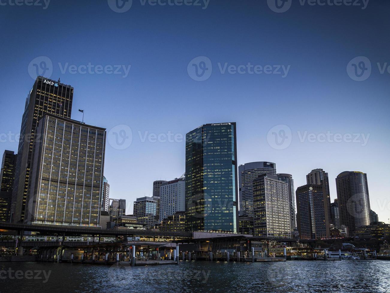 El distrito central de negocios de CBD y el área de Circular Quay Sydney, Australia foto