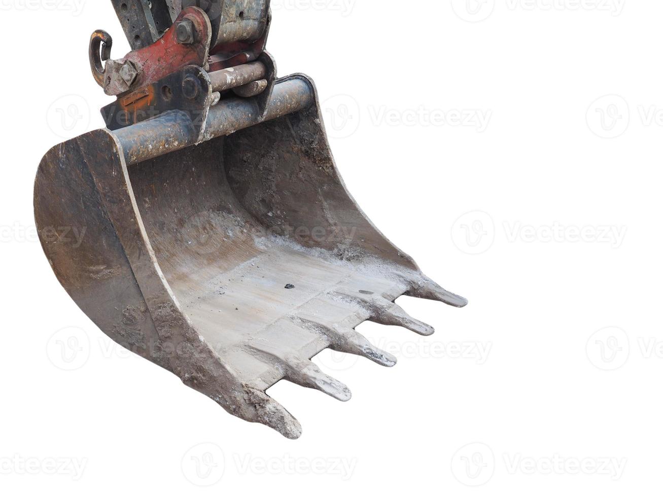 mechanical shovel isolated over white photo