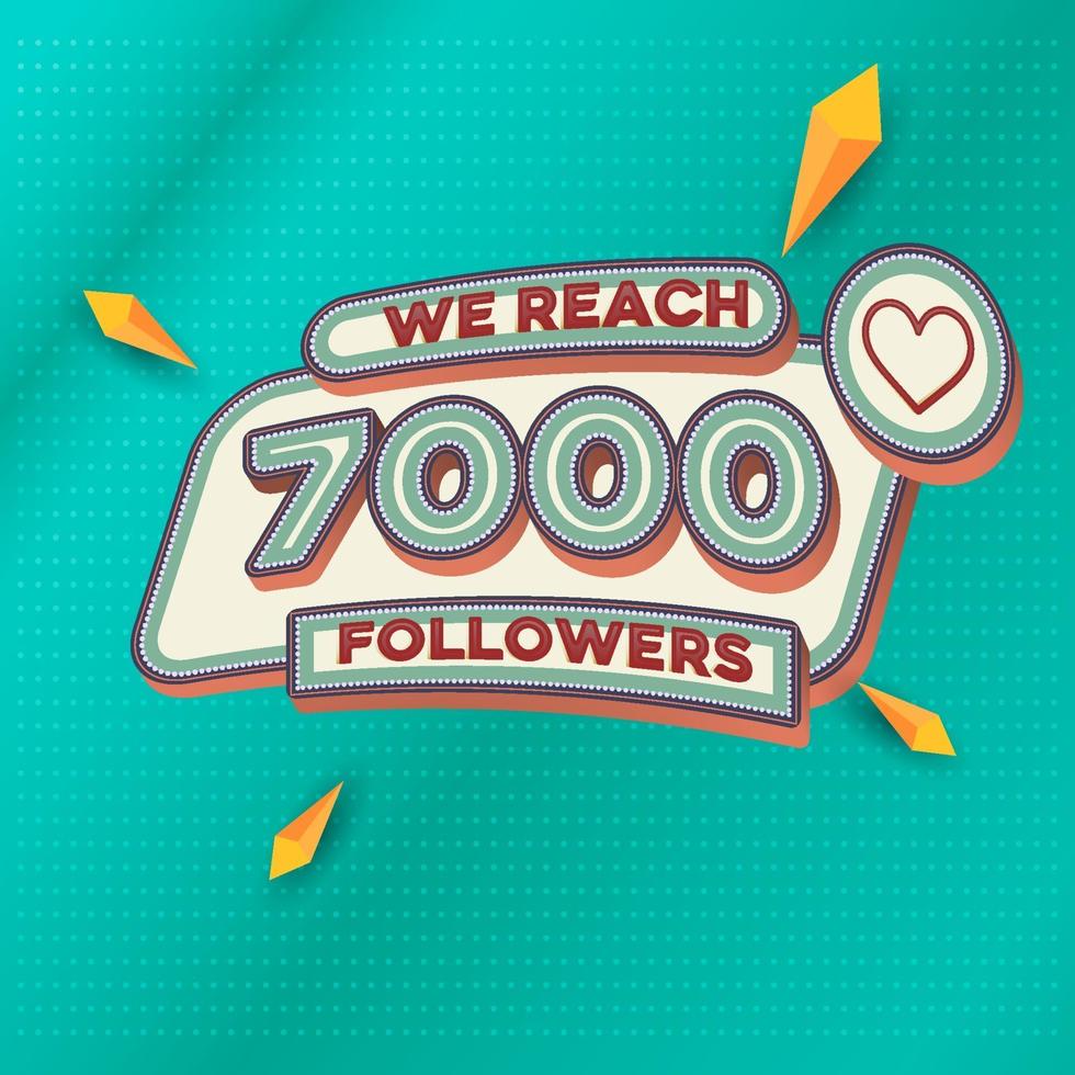 2000 followers square banner modern look vector