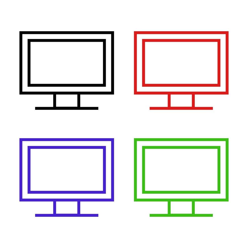 Computer illustrated on white background vector