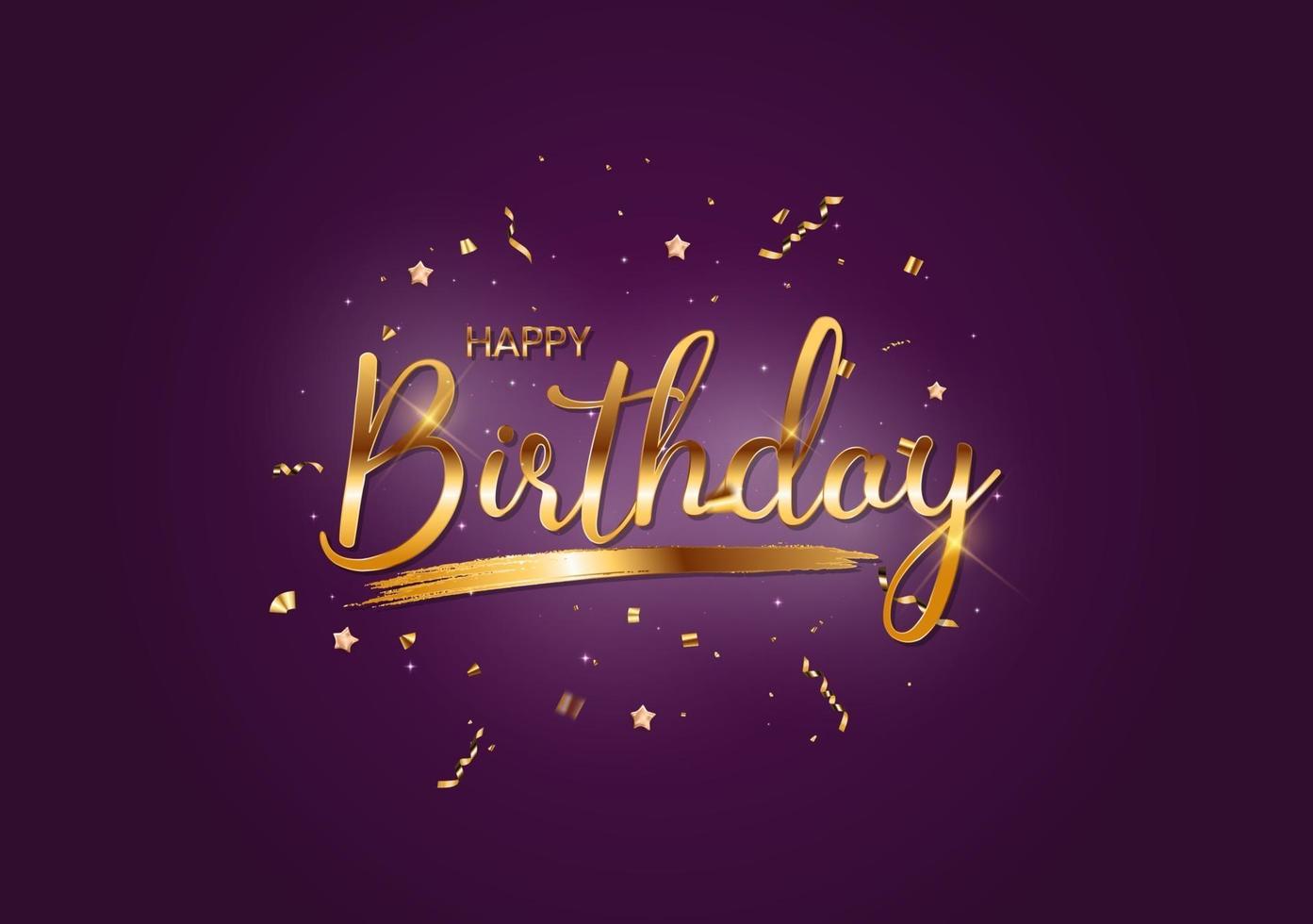 Happy Birthday Background with golden confetti and sparkle 3213476 ...