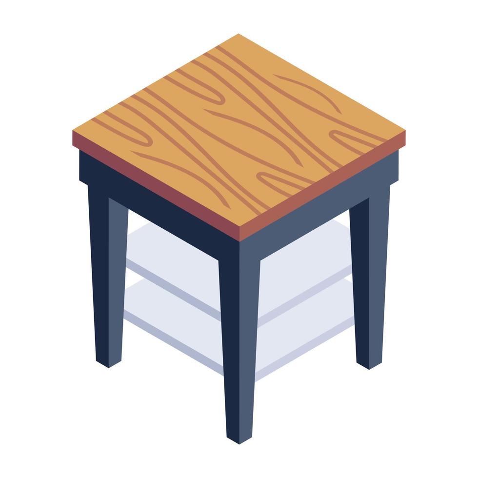 Bed side  Table vector