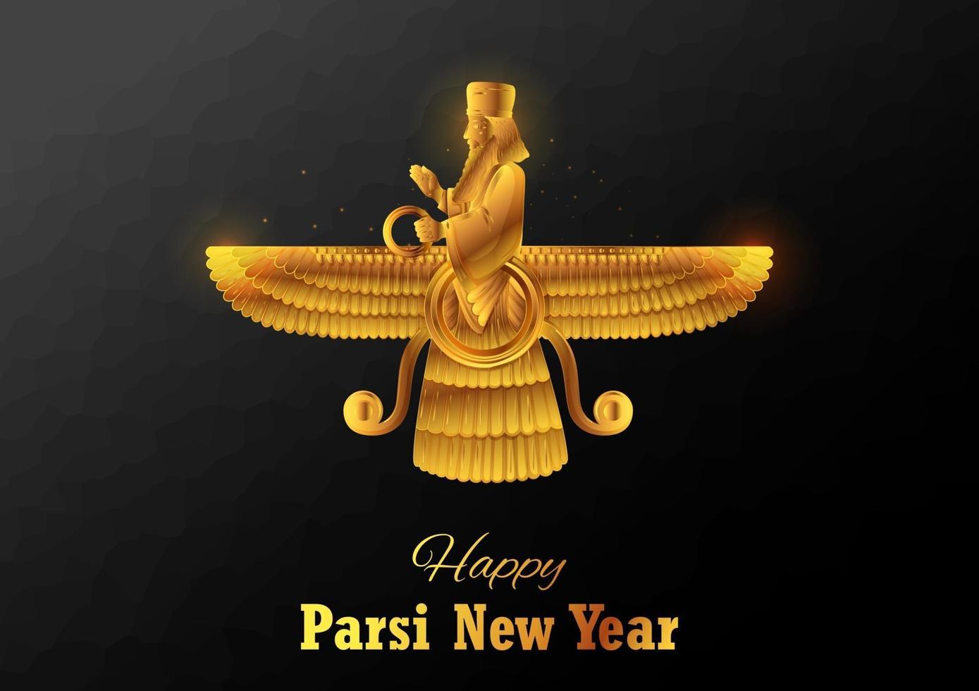Happy Jamshedi Navroz festival background of Parsi vector