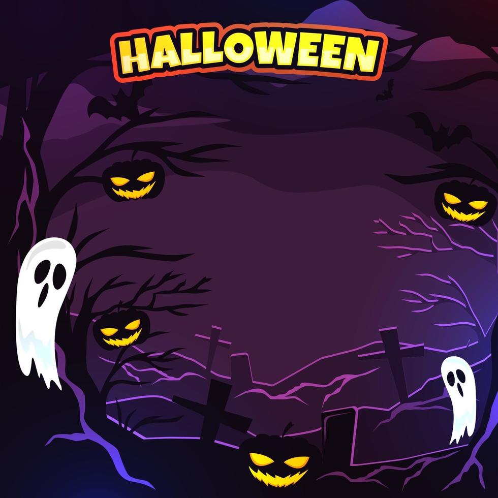 Halloween Night Spooky Background vector