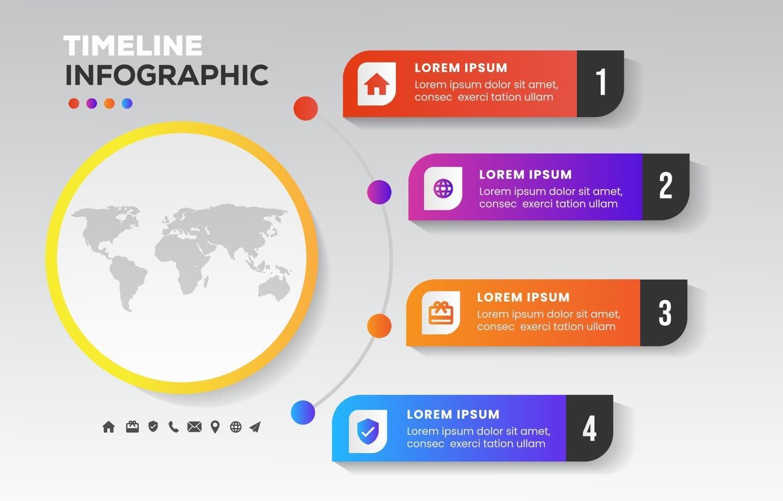 Timeline Infographic Template vector