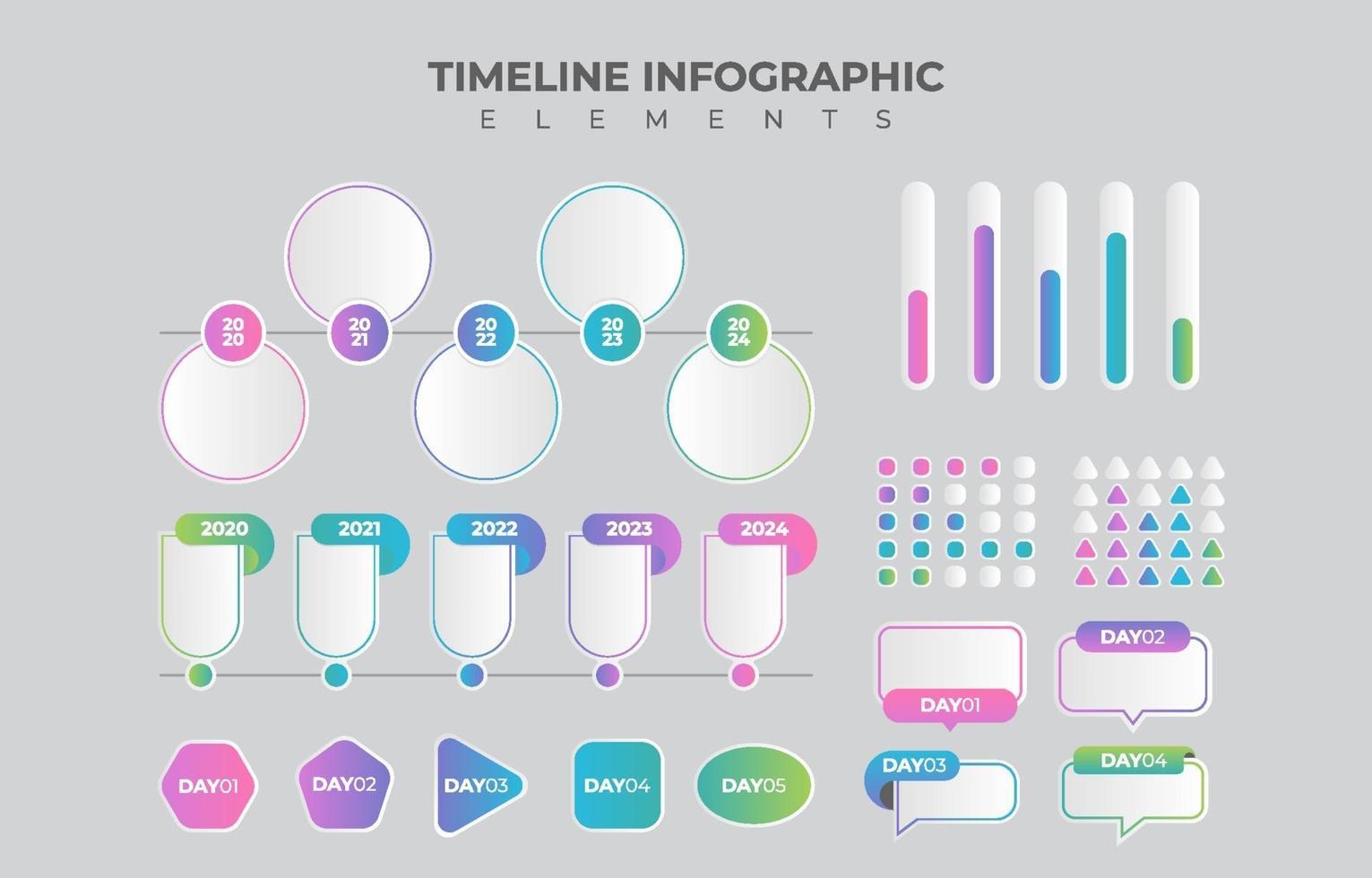 elementos de infografía de línea de tiempo vector