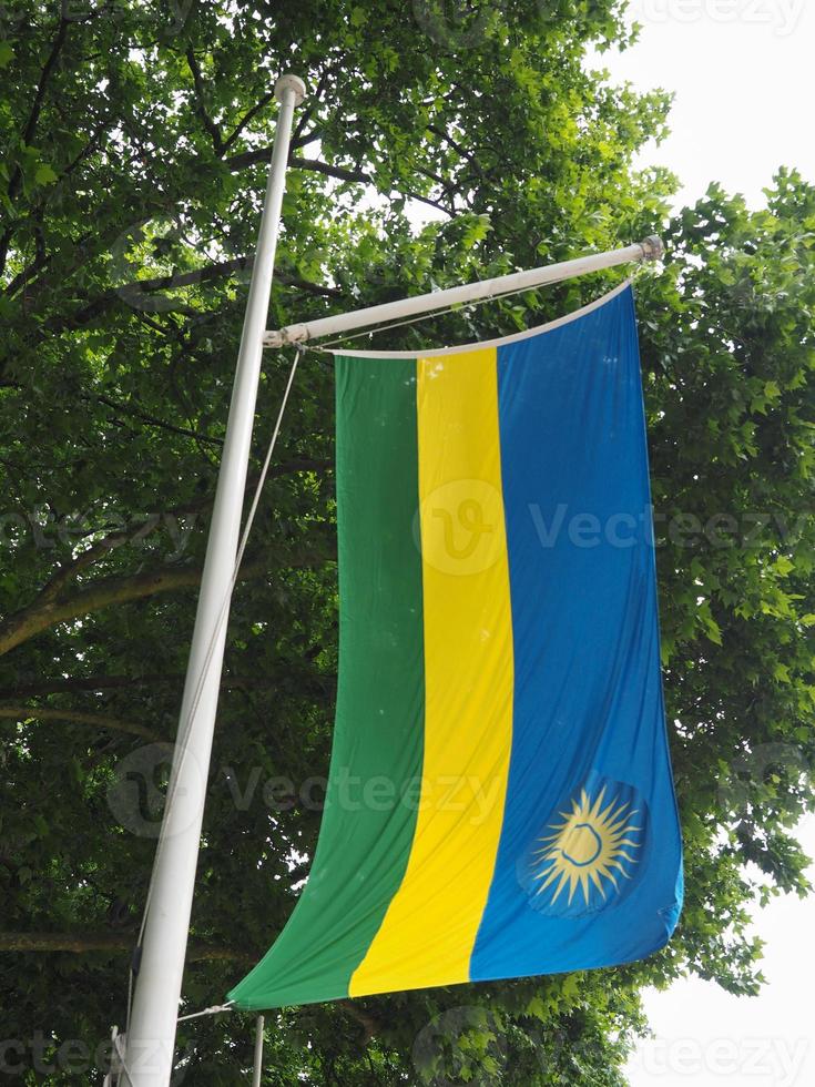 Rwandan Flag of Rwanda photo