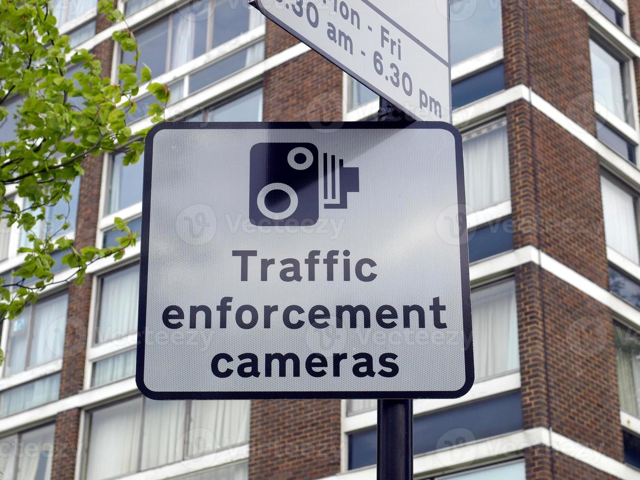 Traffic enforcement cameras sign photo