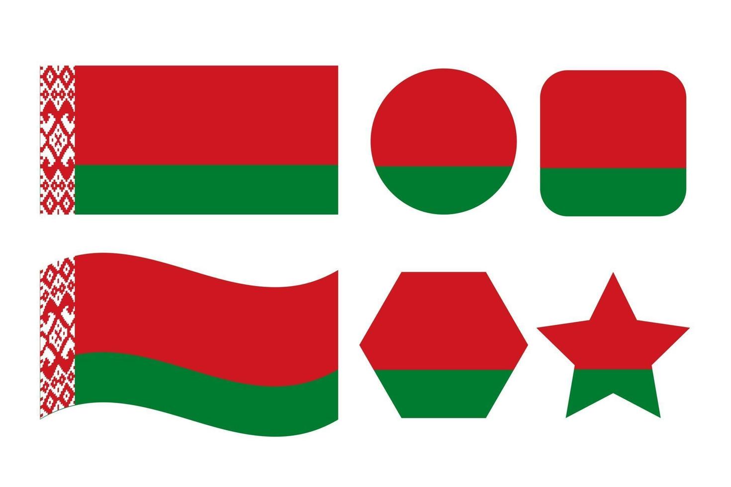 Belarus flag simple illustration for independence day or election vector