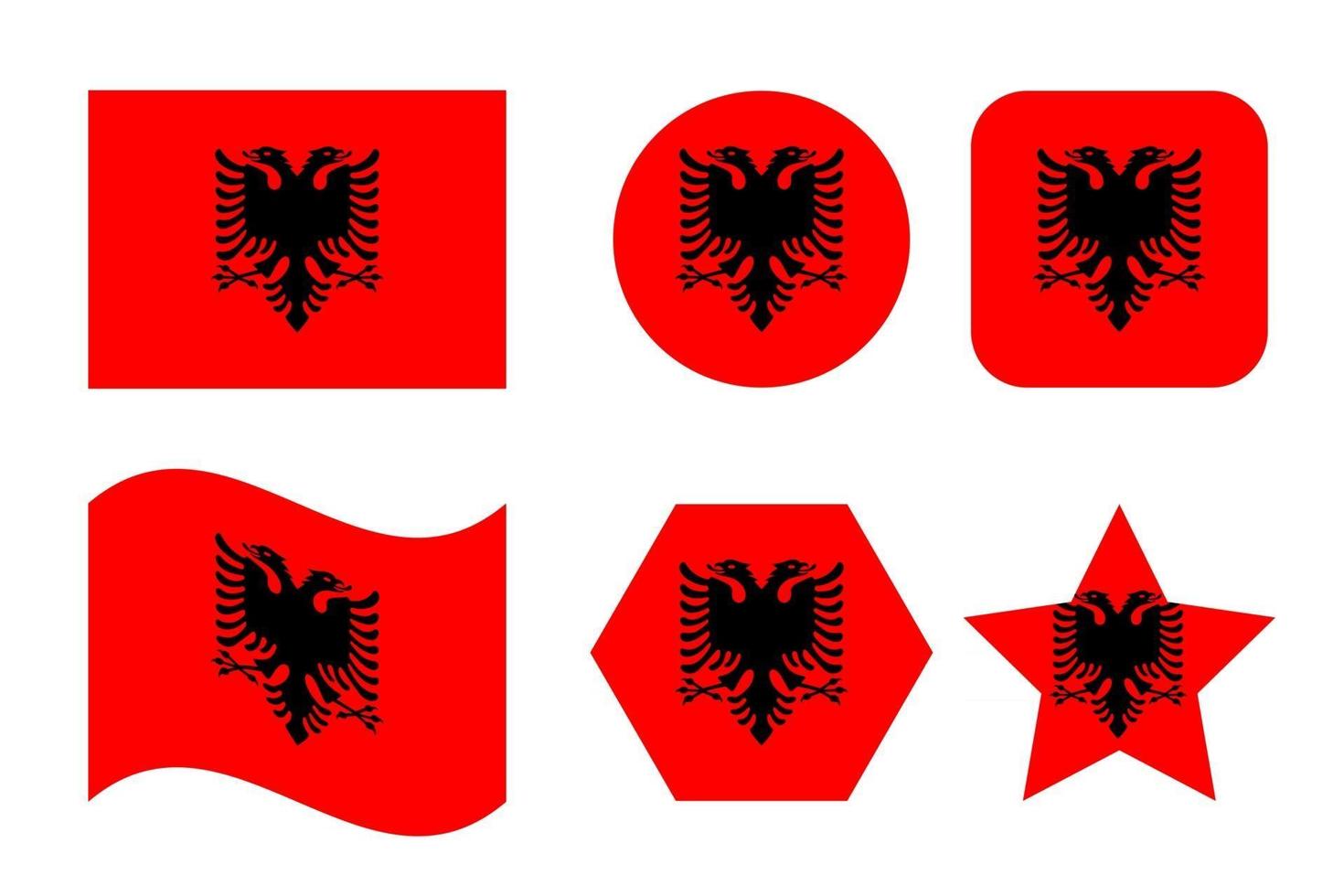 Albania flag simple illustration for independence day or election vector
