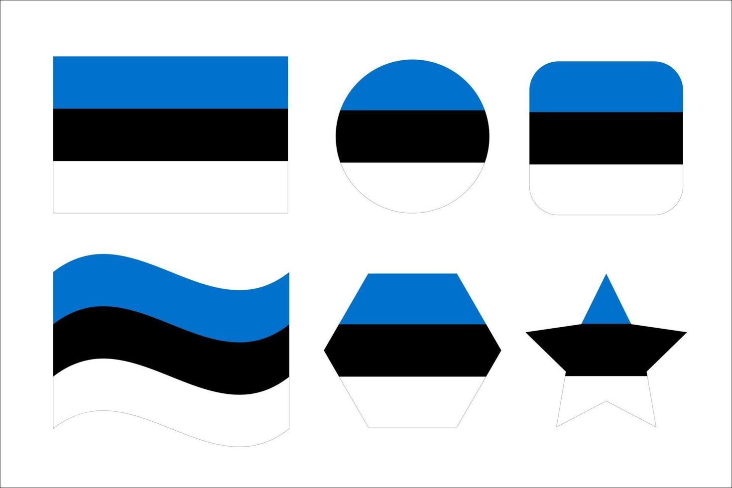 Estonia flag simple illustration for independence day or election vector