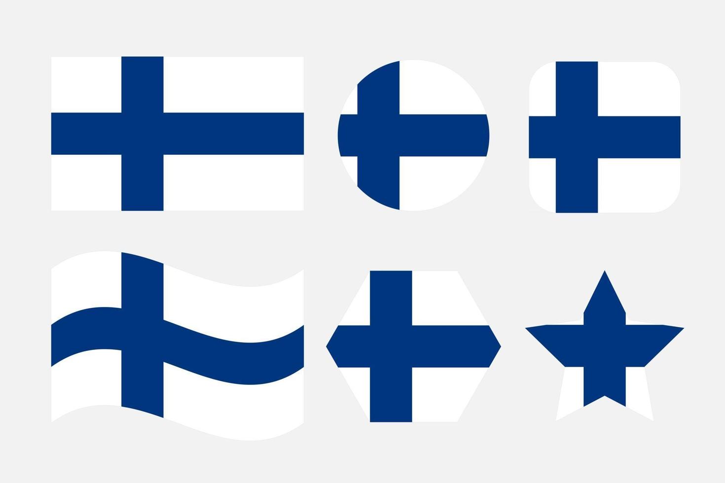 Finland flag simple illustration for independence day or election vector