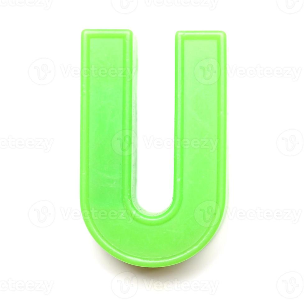 Magnetic uppercase letter U photo