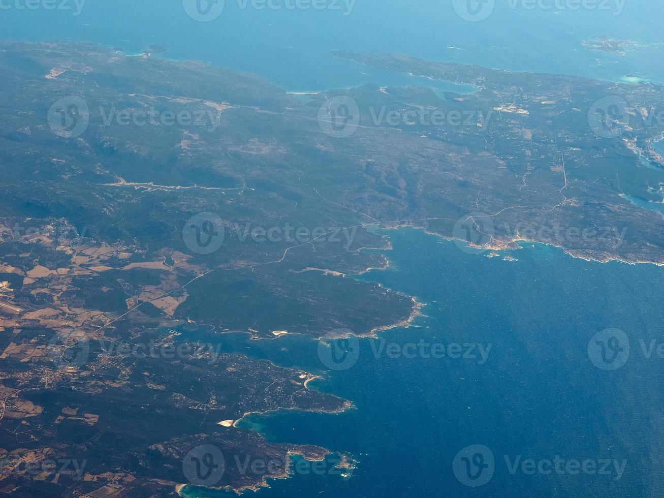 vista aerea de córcega foto