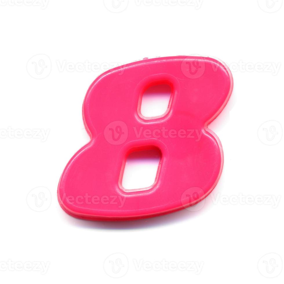 Plastic magnetic number 8 photo