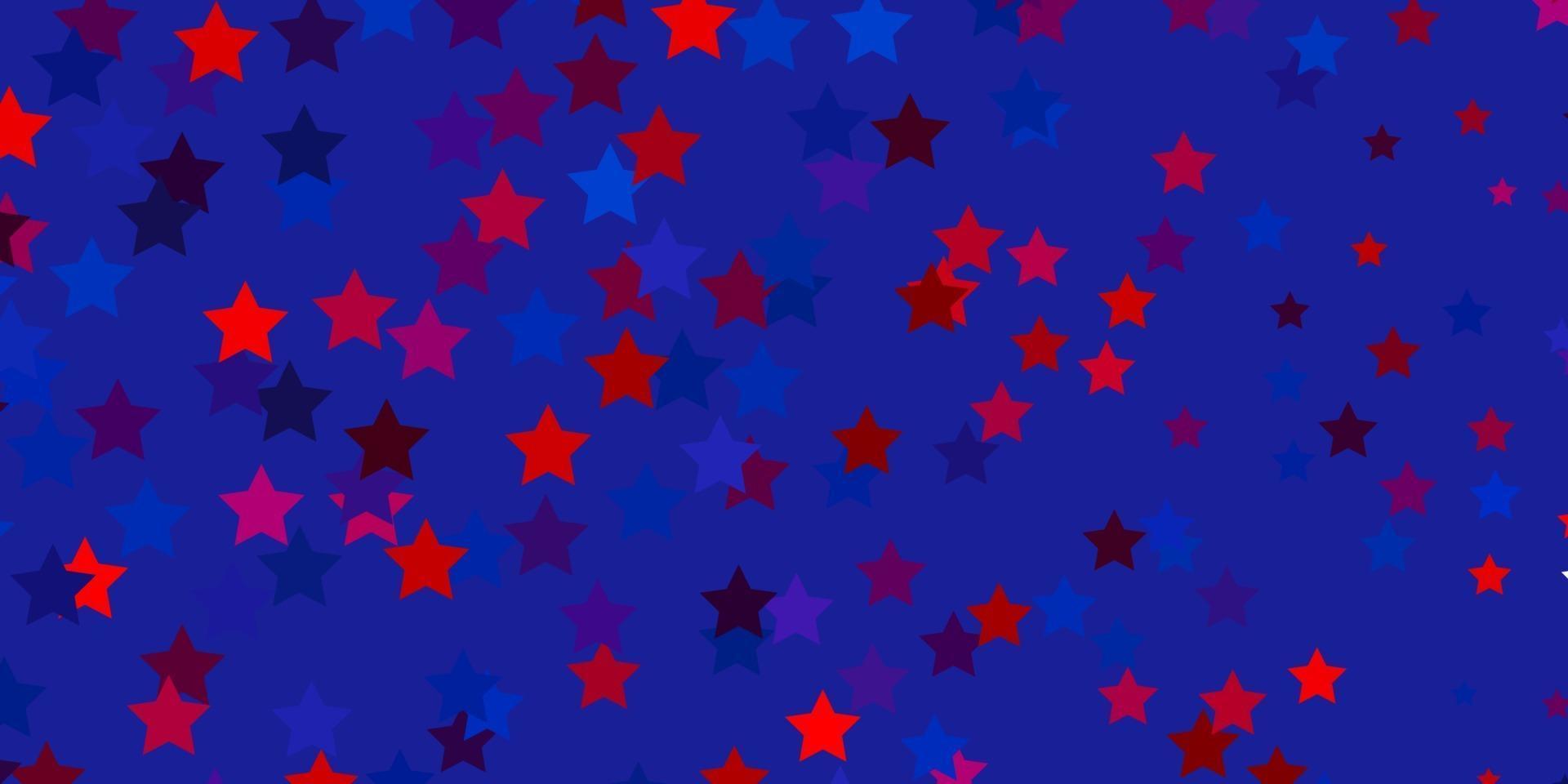 diseño de vector azul claro, rojo con estrellas brillantes.