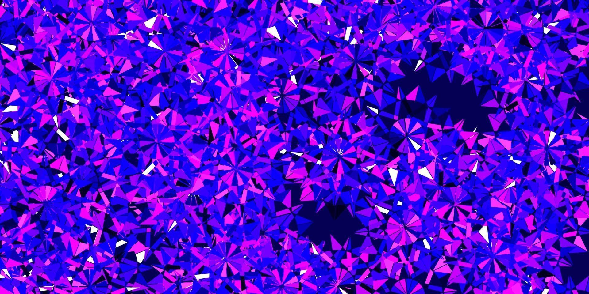 Light Purple, Pink vector template with ice snowflakes.