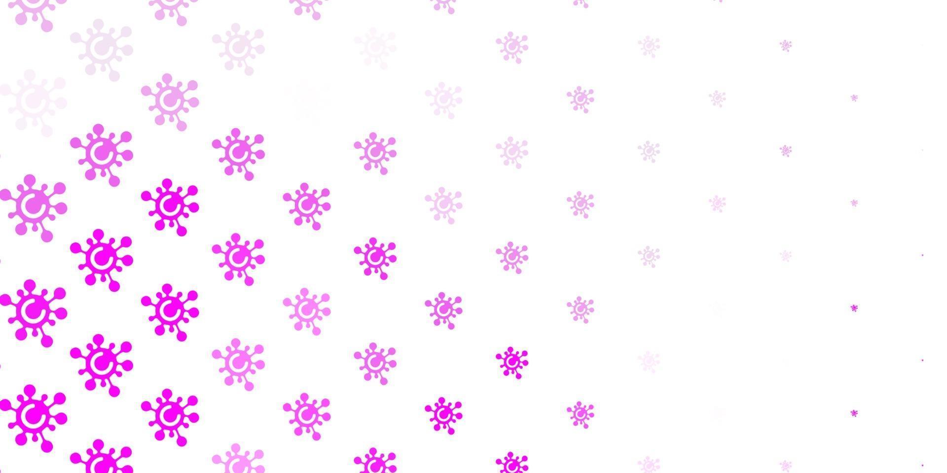 Light Purple, Pink vector template with flu signs.