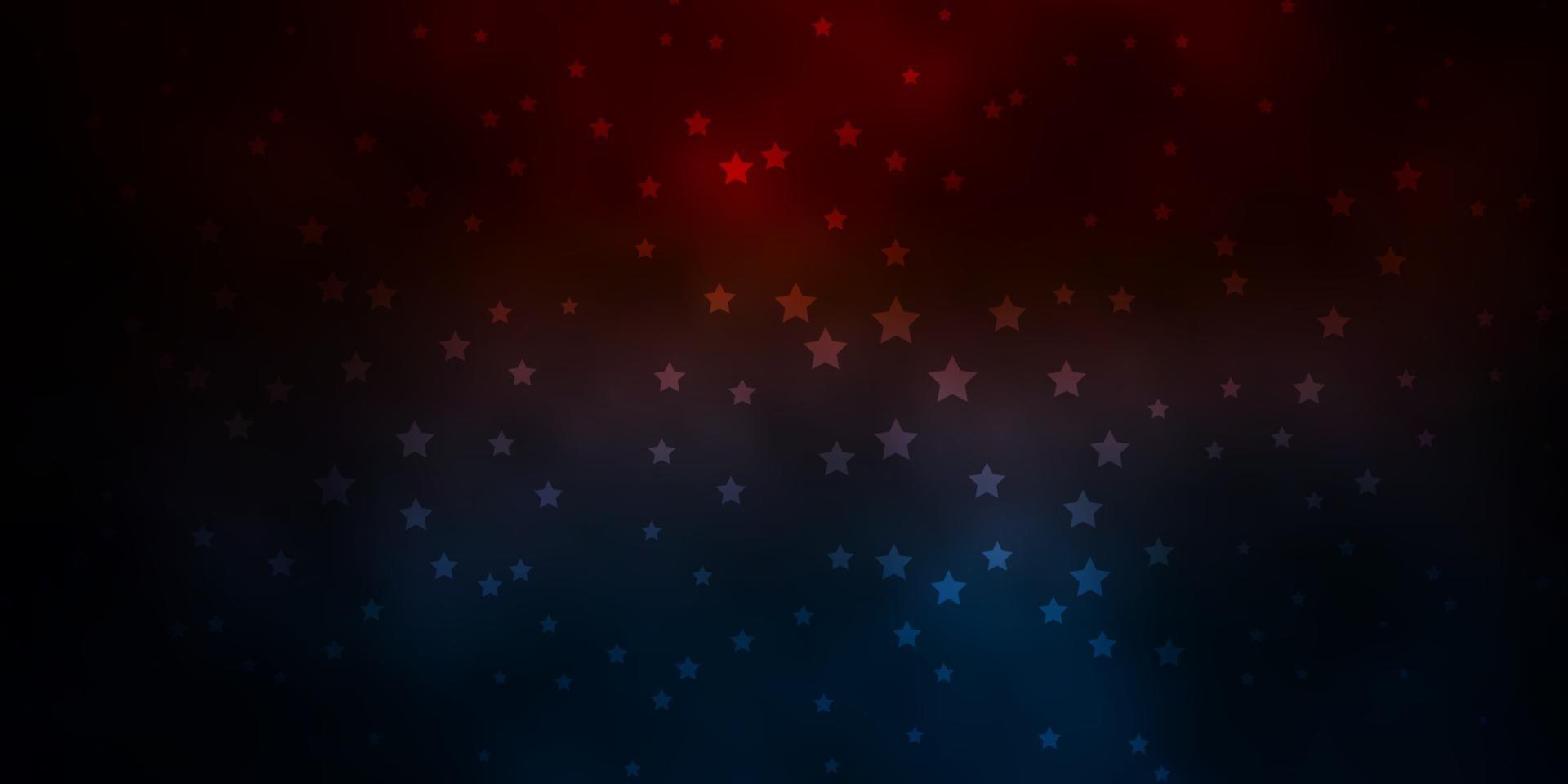 Fondo de vector azul oscuro, amarillo con estrellas de colores.