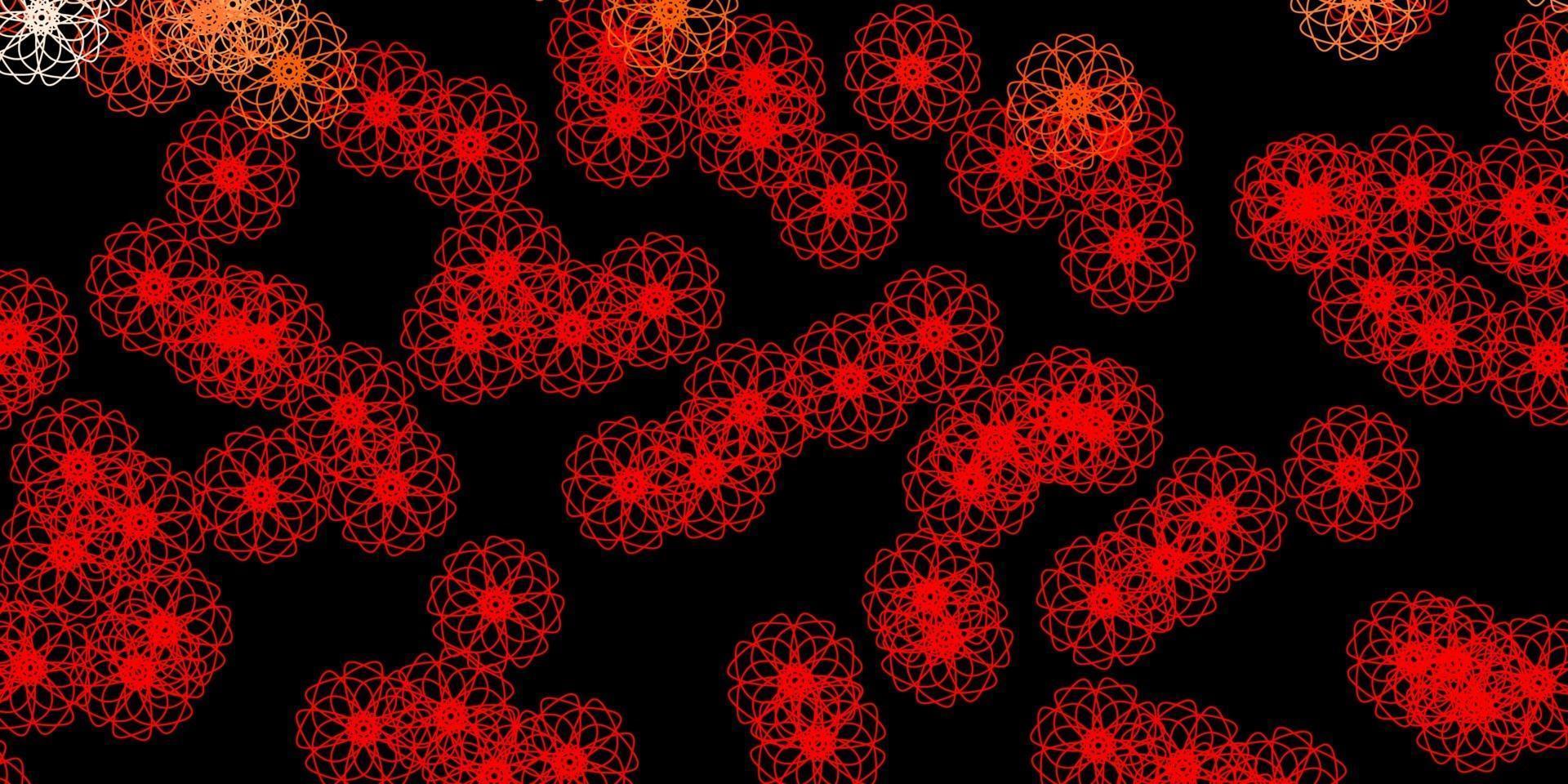 Dark Red vector texture with memphis shapes.