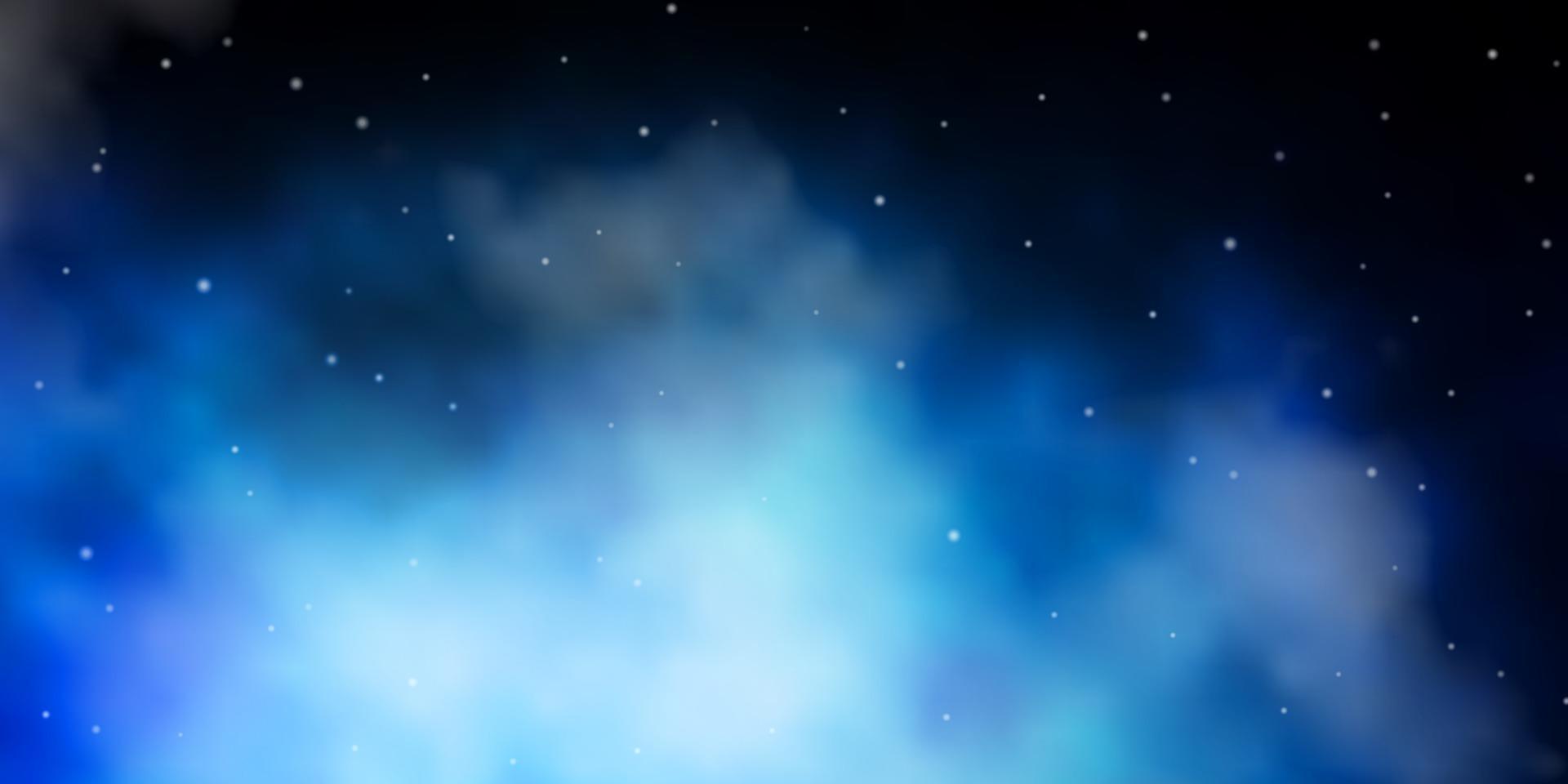 Dark BLUE vector texture with beautiful stars.