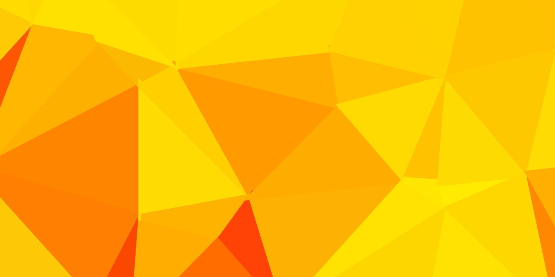 Dark yellow vector triangle mosaic design.