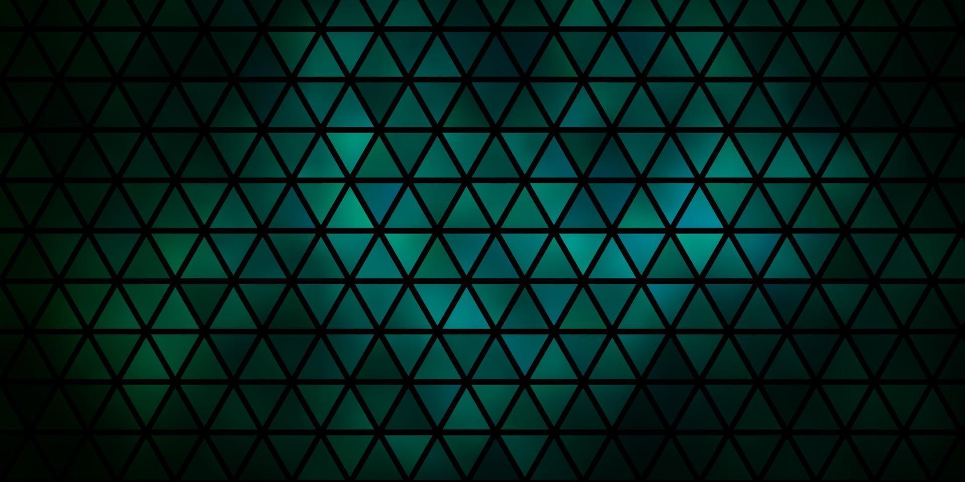 Fondo de vector verde oscuro con triángulos.