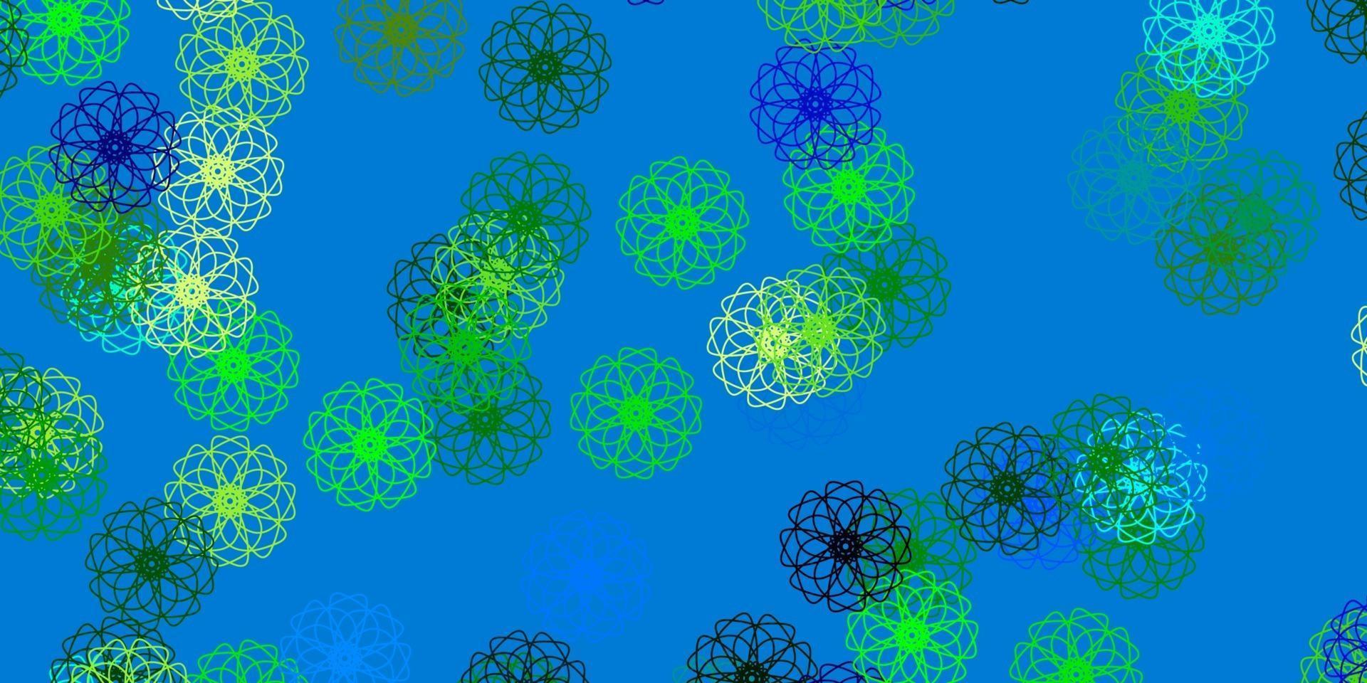 Light Blue, Green vector natural layout with flowers.