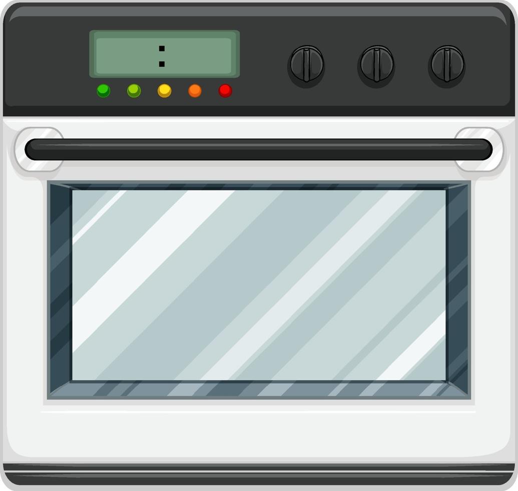 Estufa eléctrica con horno aislado sobre fondo blanco. vector