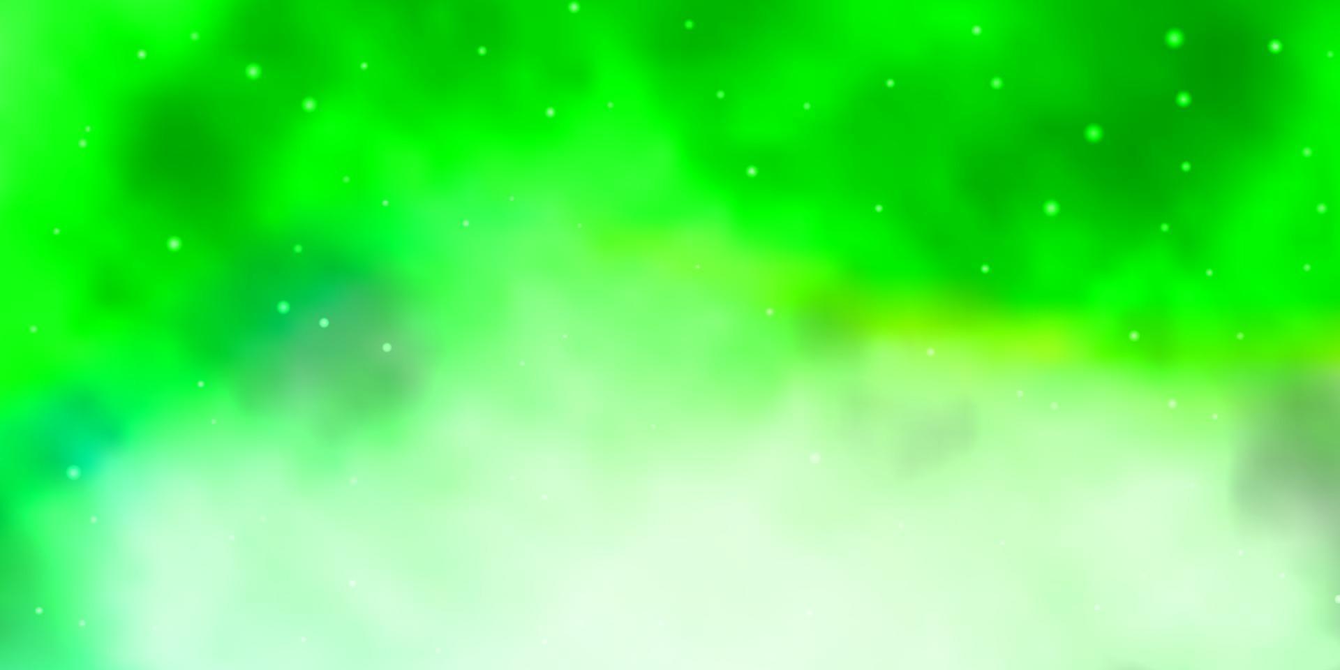 Light Green vector pattern with abstract stars.
