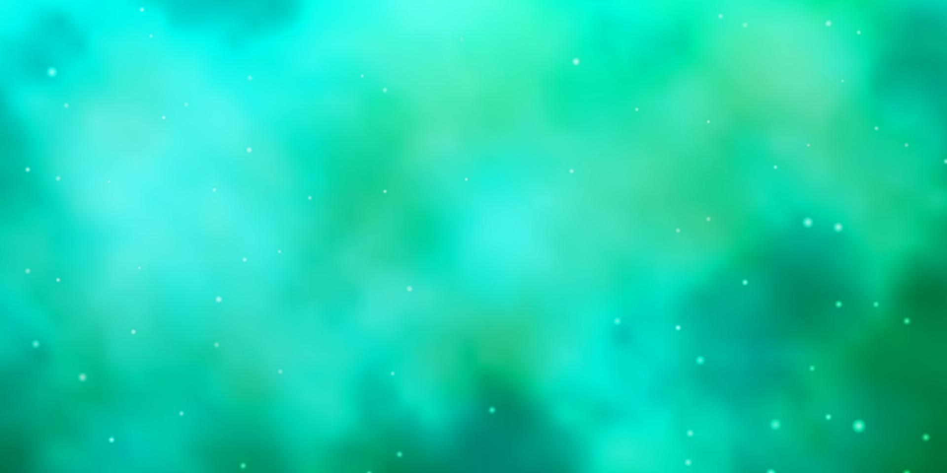 Light Green vector background with small and big stars.