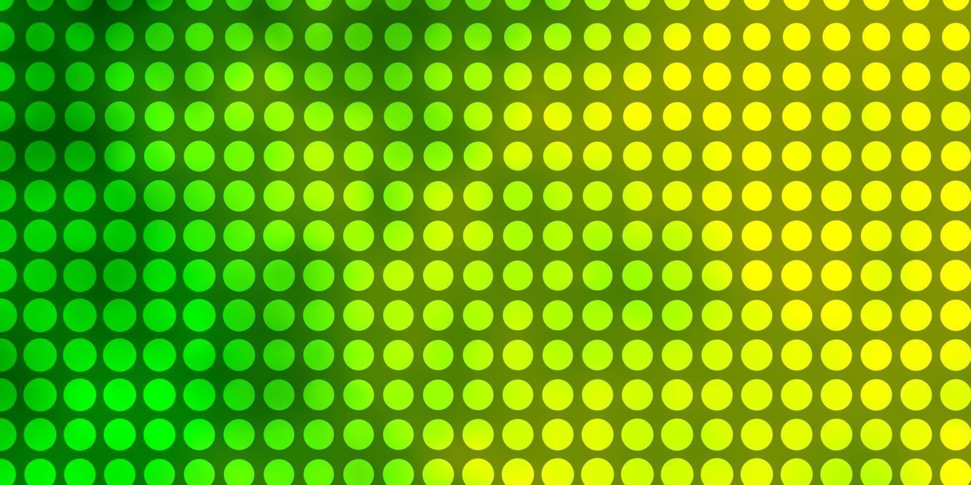Light Green vector backdrop with circles.