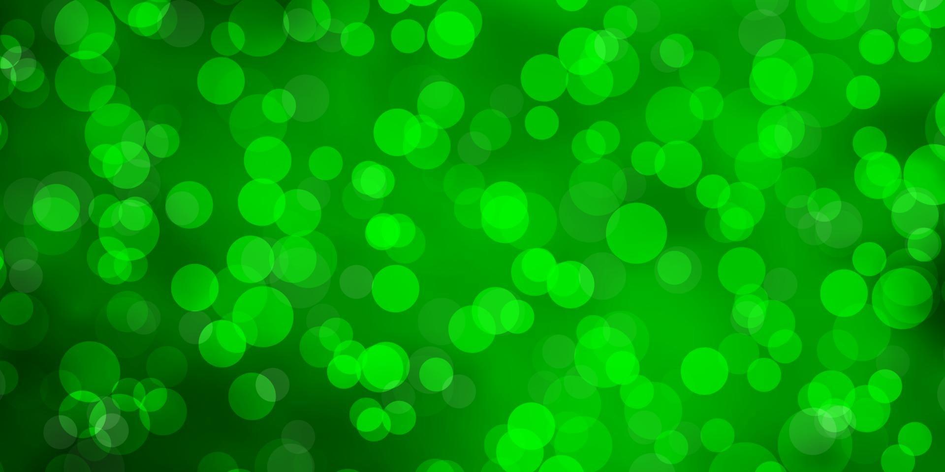 Light Green vector texture with circles.