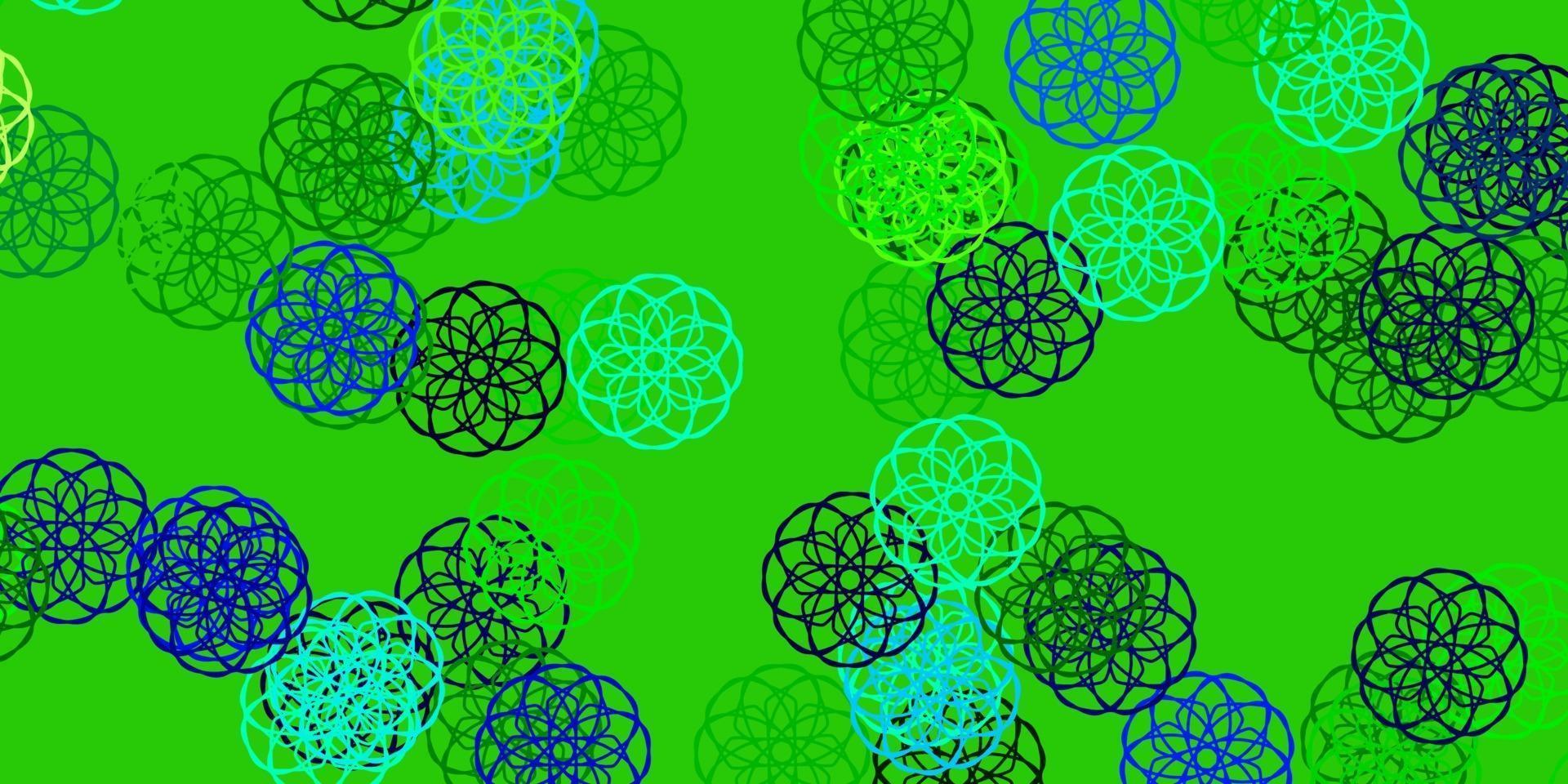 Light Blue, Green vector pattern with abstract shapes.