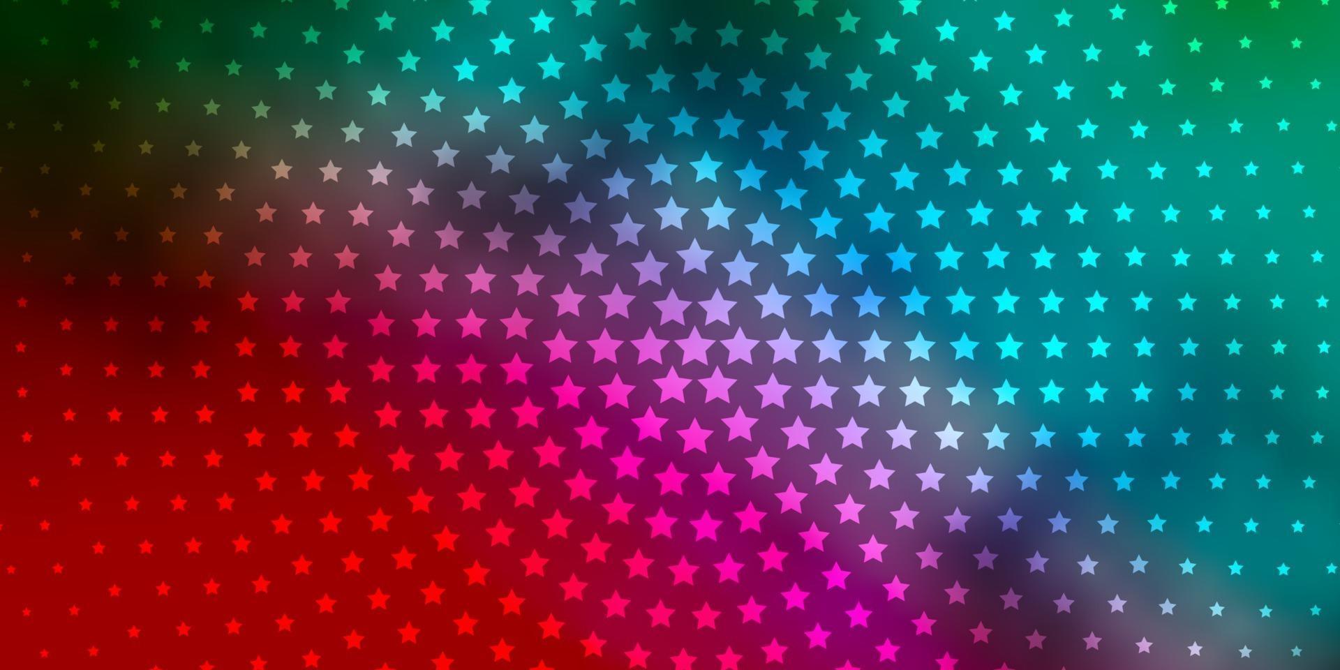 Light Green, Red vector background with small and big stars.